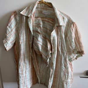Linen beach coverup set